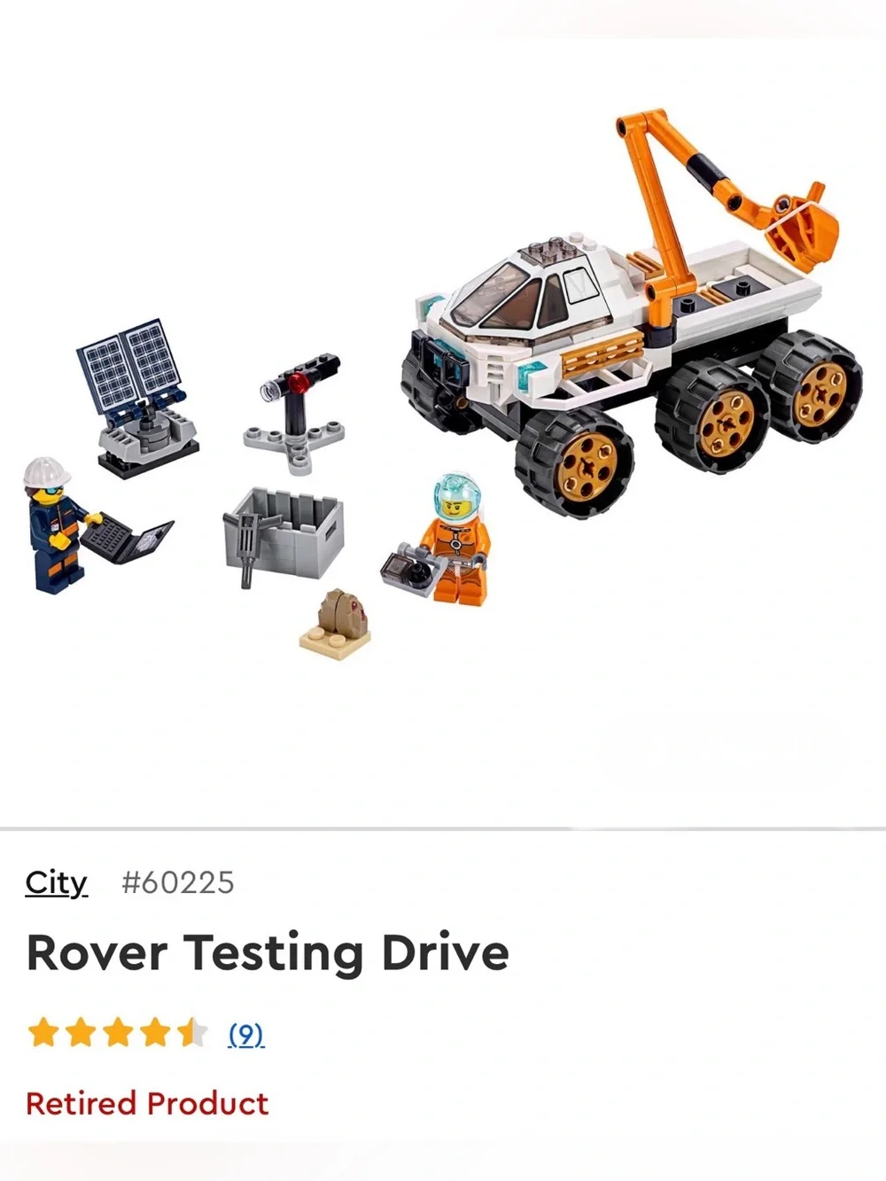 Lego City - Rover Testing Drive - Set 60225 *Mostly Glued Together - SEE NOTES